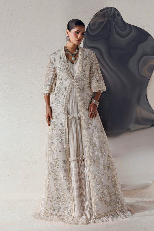 Akbar Aslam Aurelia hand-embellished organza Pakistani luxury formal