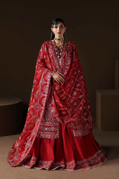 Shop organza embroidered lehenga dress with hand embellishments & dupatta. Includes raw silk lehenga & inner—perfect for weddings & festive wear.