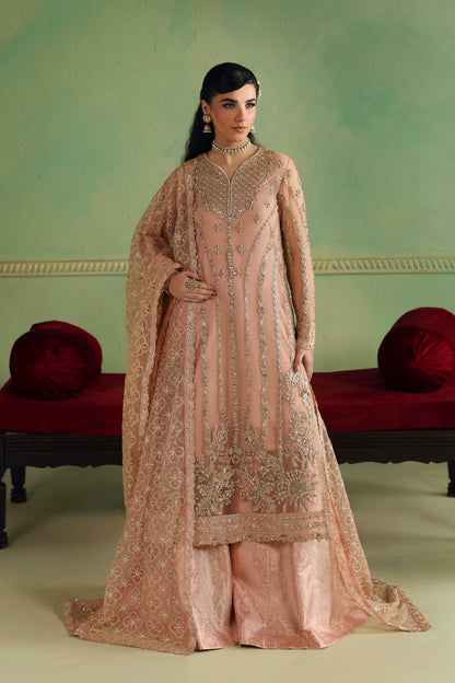Akbar Aslam Arshia hand-embellished net shirt with jamawar trouser