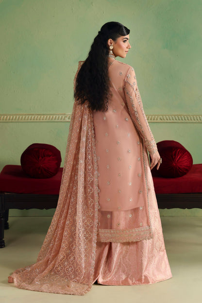 Akbar Aslam Arshia embroidered net dupatta with organza border