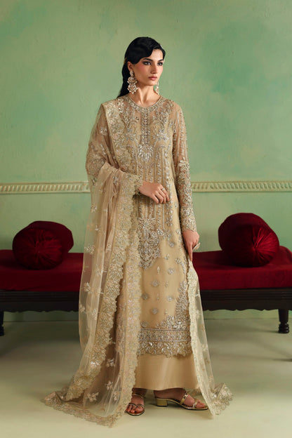 Akbar Aslam Zareefa hand-embellished net shirt with raw silk trouser