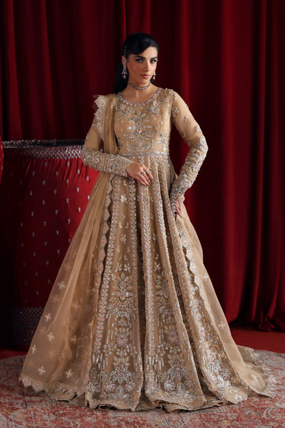 Akbar Aslam Parisa hand-embellished organza blouse with panelled lehenga