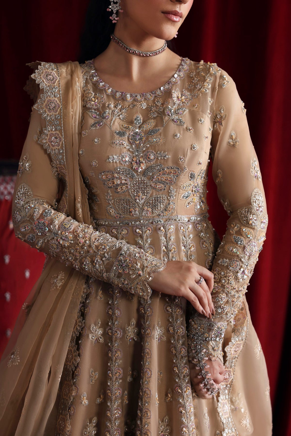 Parisa by Akbar Aslam – Pakistani wedding guest lehenga