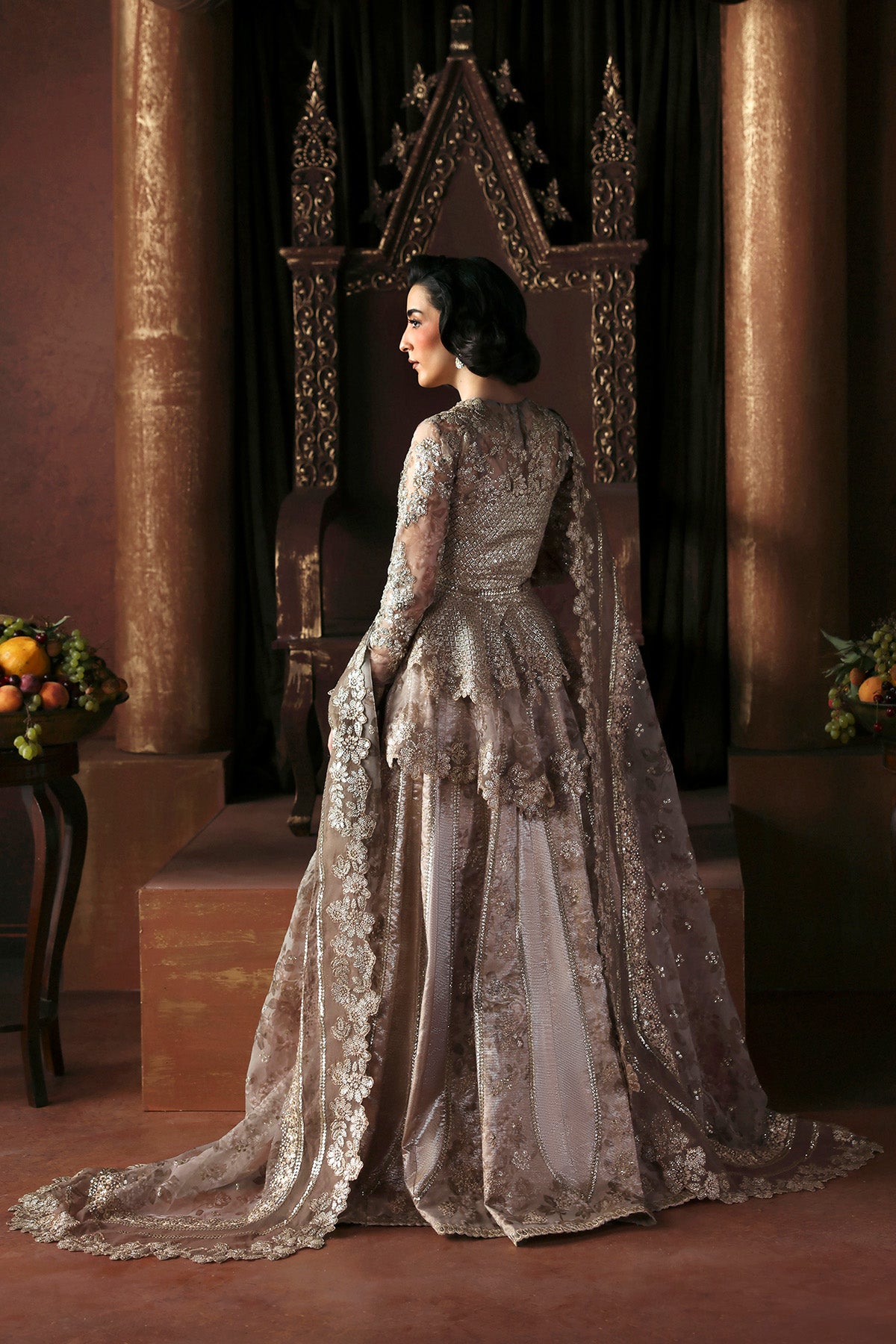 Afrozeh La Fuchsia '26 Priestess Pakistani bridal gown with dupatta