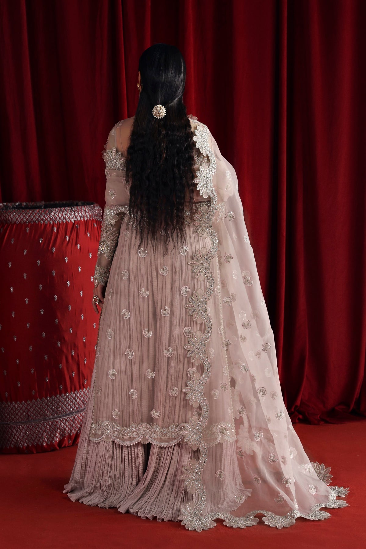 Shahnaz by Akbar Aslam – Pakistani wedding guest sharara outfit