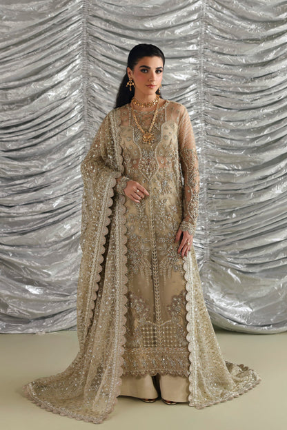 Akbar Aslam Roshanara hand-embellished net shirt with raw silk trouser