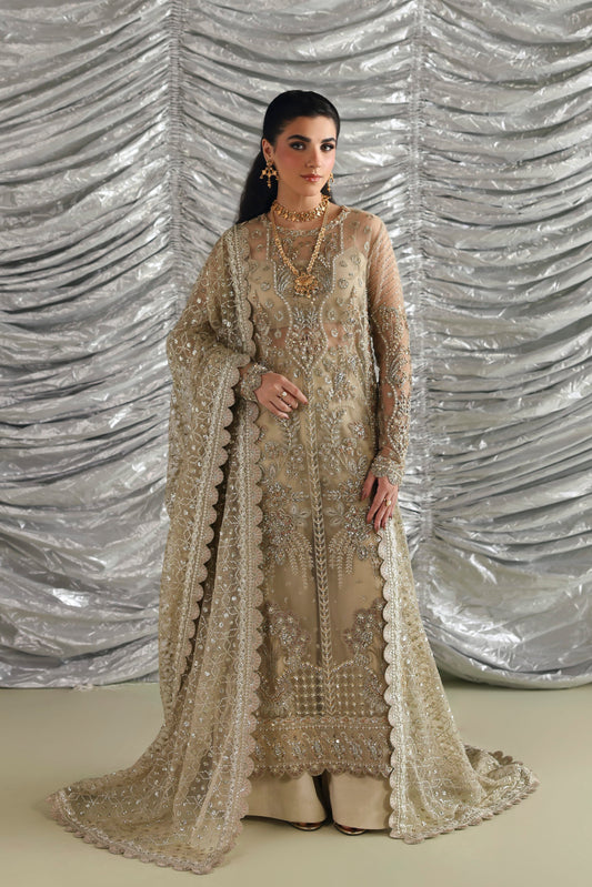Akbar Aslam Roshanara hand-embellished net shirt with raw silk trouser
