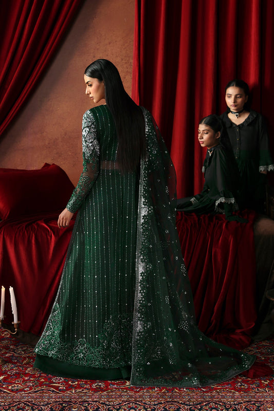 Afrozeh La Fuchsia '26 Hierophant Pakistani bottle green formal