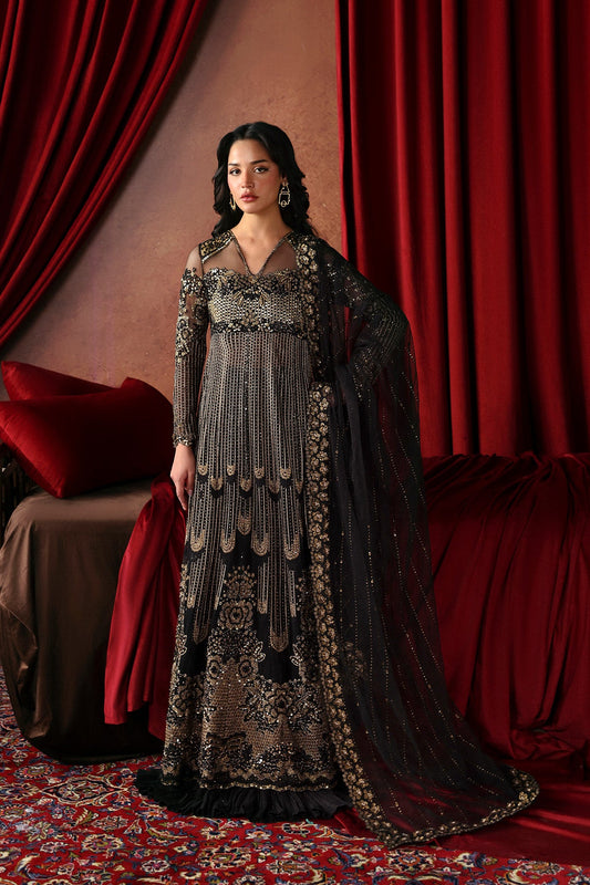 Afrozeh Chariot black embellished net gown