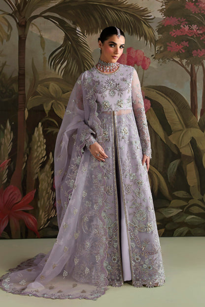 Akbar Aslam Zareen hand-embellished organza shirt with raw silk trouser