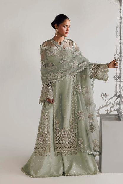 Akbar Aslam Zaria embellished organza centre panel