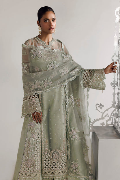 Akbar Aslam Zaria raw silk sharara with organza border