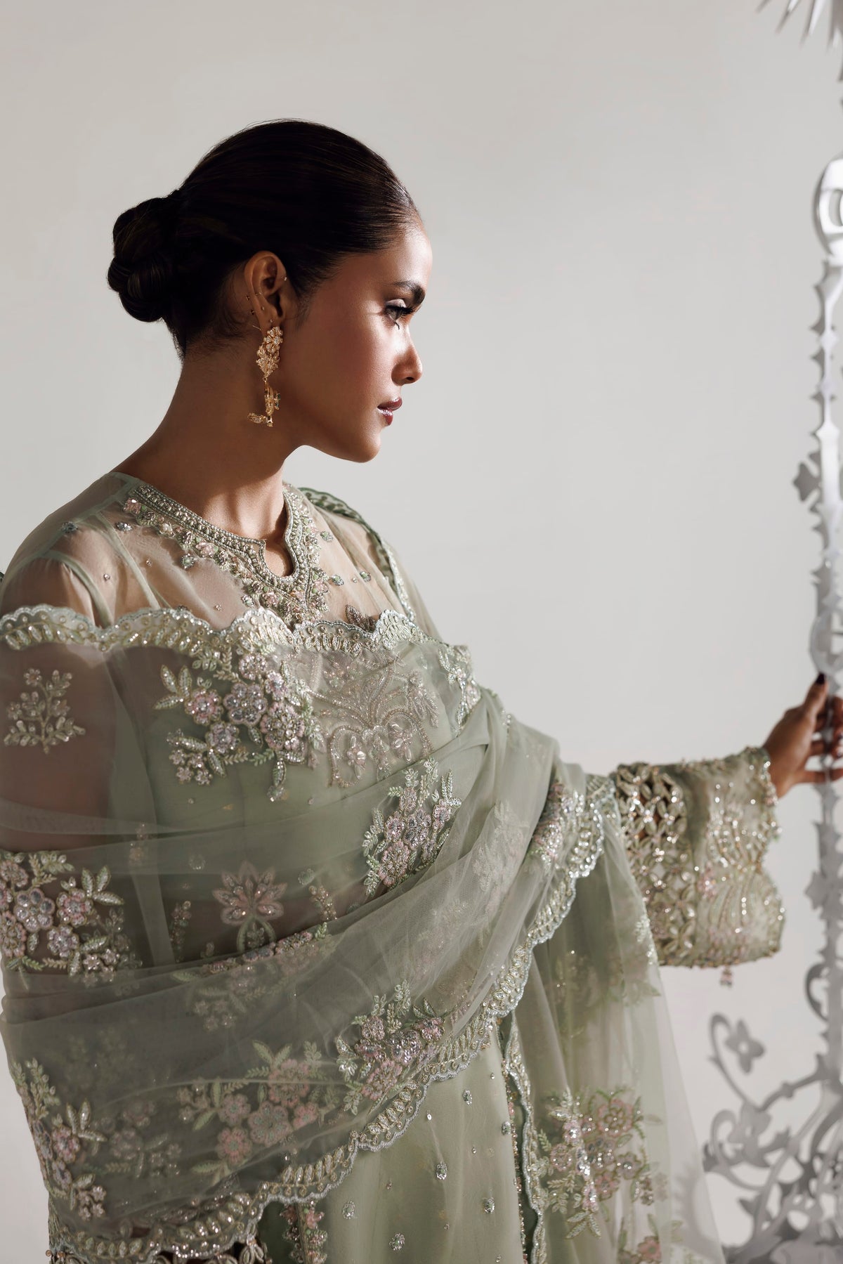 Akbar Aslam Zaria embellished sleeves