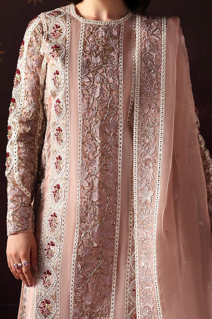 Hermit by Afrozeh – Pakistani wedding guest outfit in blush pink