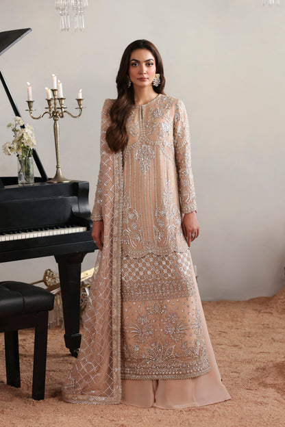 Akbar Aslam Elodie hand-embellished chiffon shirt with sharara