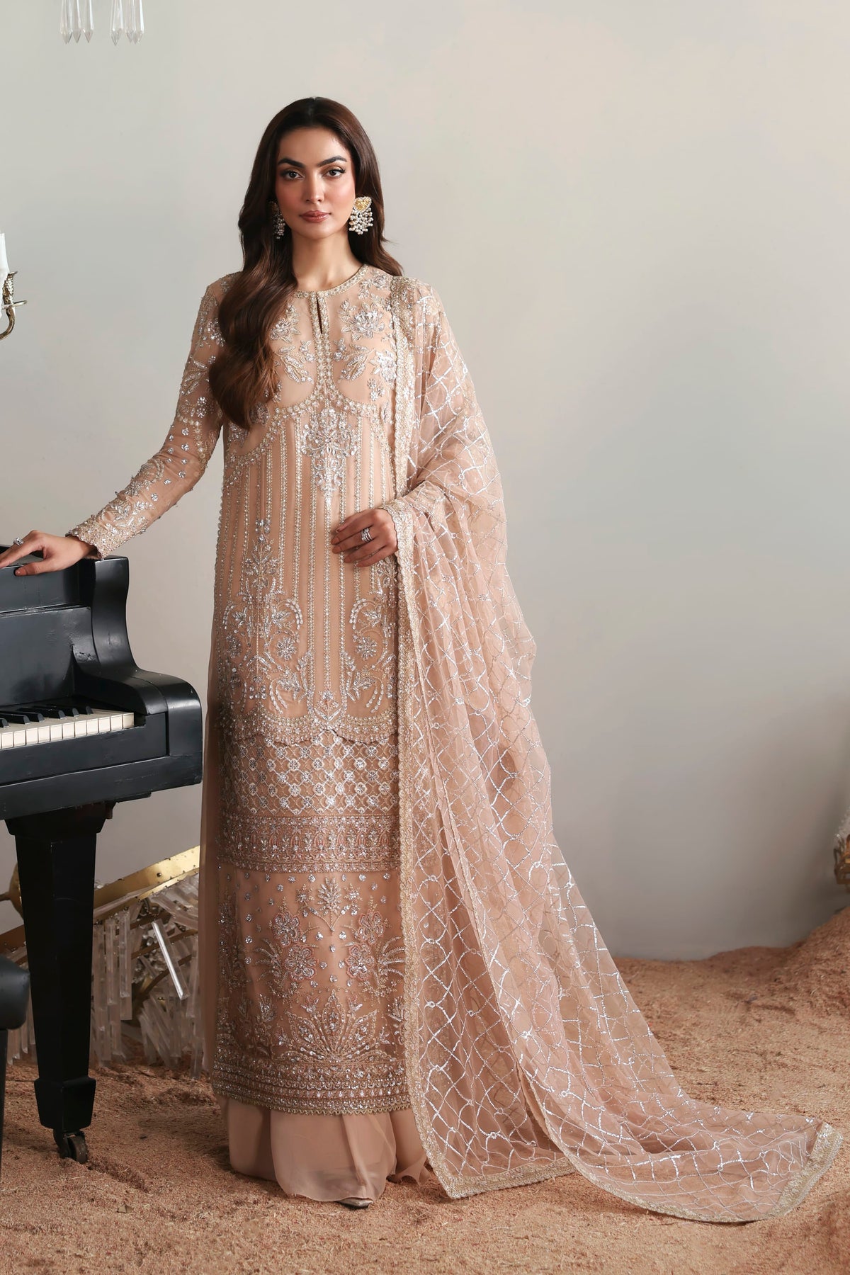 Elodie by Akbar Aslam – Pakistani wedding guest sharara outfit