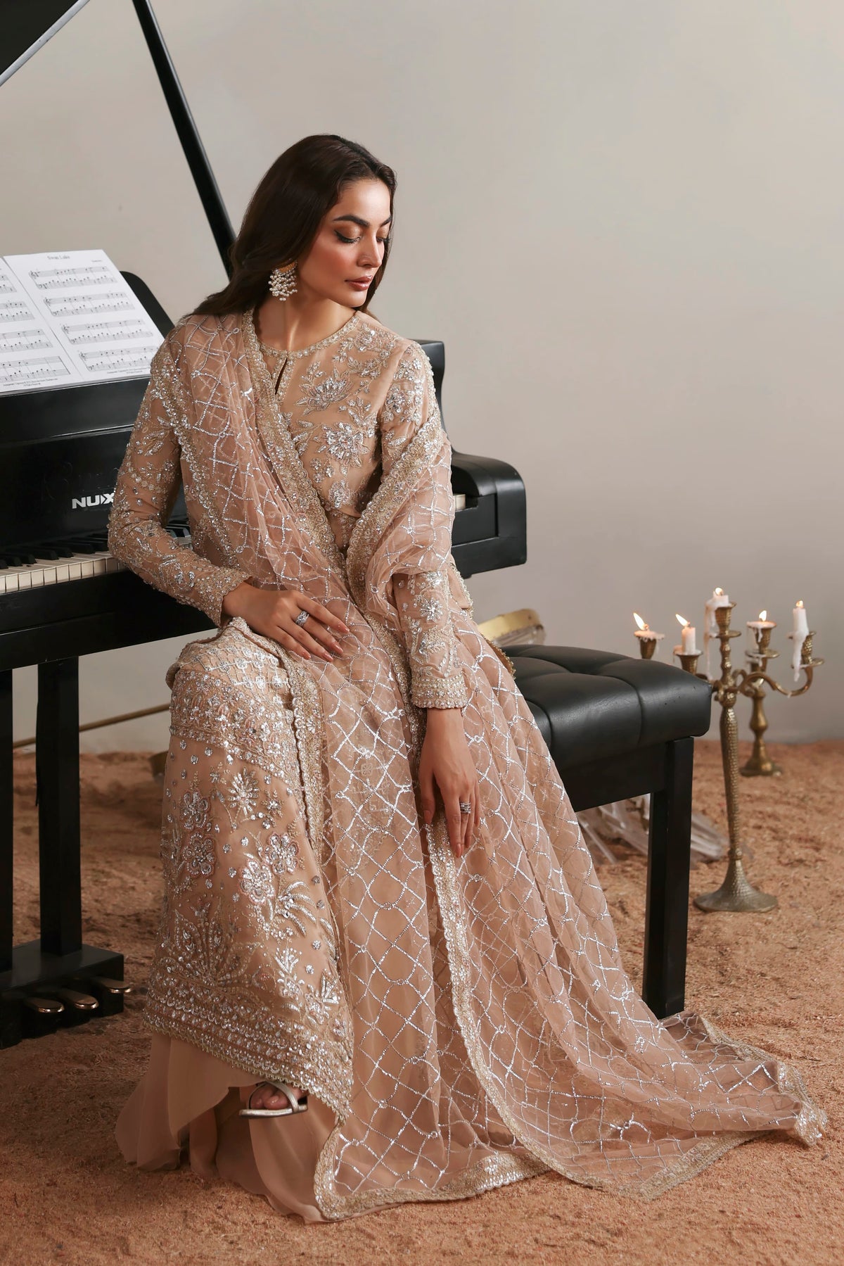 Akbar Aslam Elodie back view with organza back border