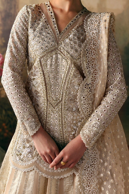 Emperor by Afrozeh – Pakistani wedding guest golden sharara outfit