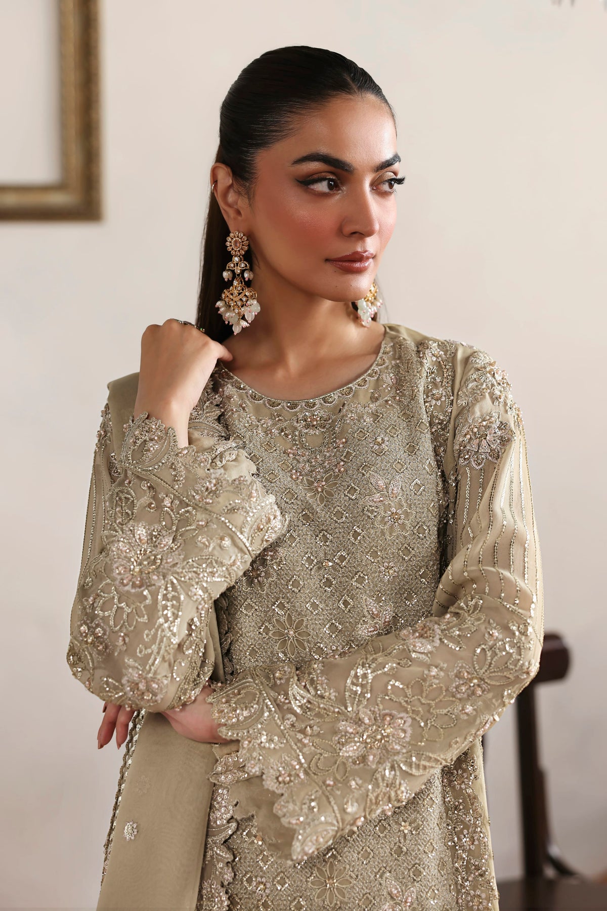 Evora by Akbar Aslam – Pakistani wedding guest chiffon suit