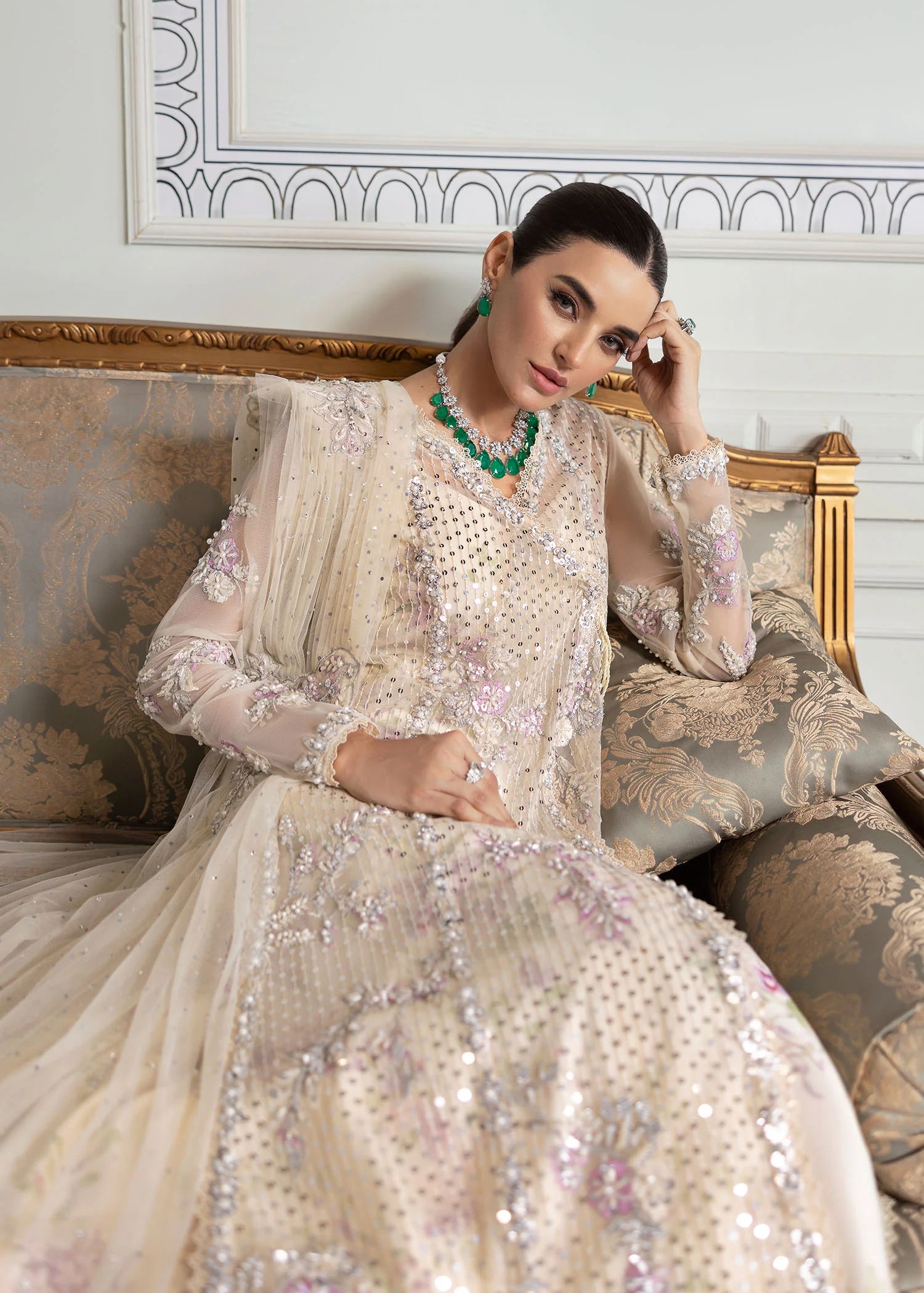 Shop CRIMSON X SAIRA SHAKIRA Wedding Formals '24 A Swarovski Affair at Raz Ruya! Huge discounts on luxury Pakistani wear with fast delivery to the UK, USA & Canada.