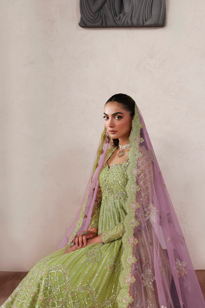 Akbar Aslam Zarelle back view of chiffon blouse and maxi
