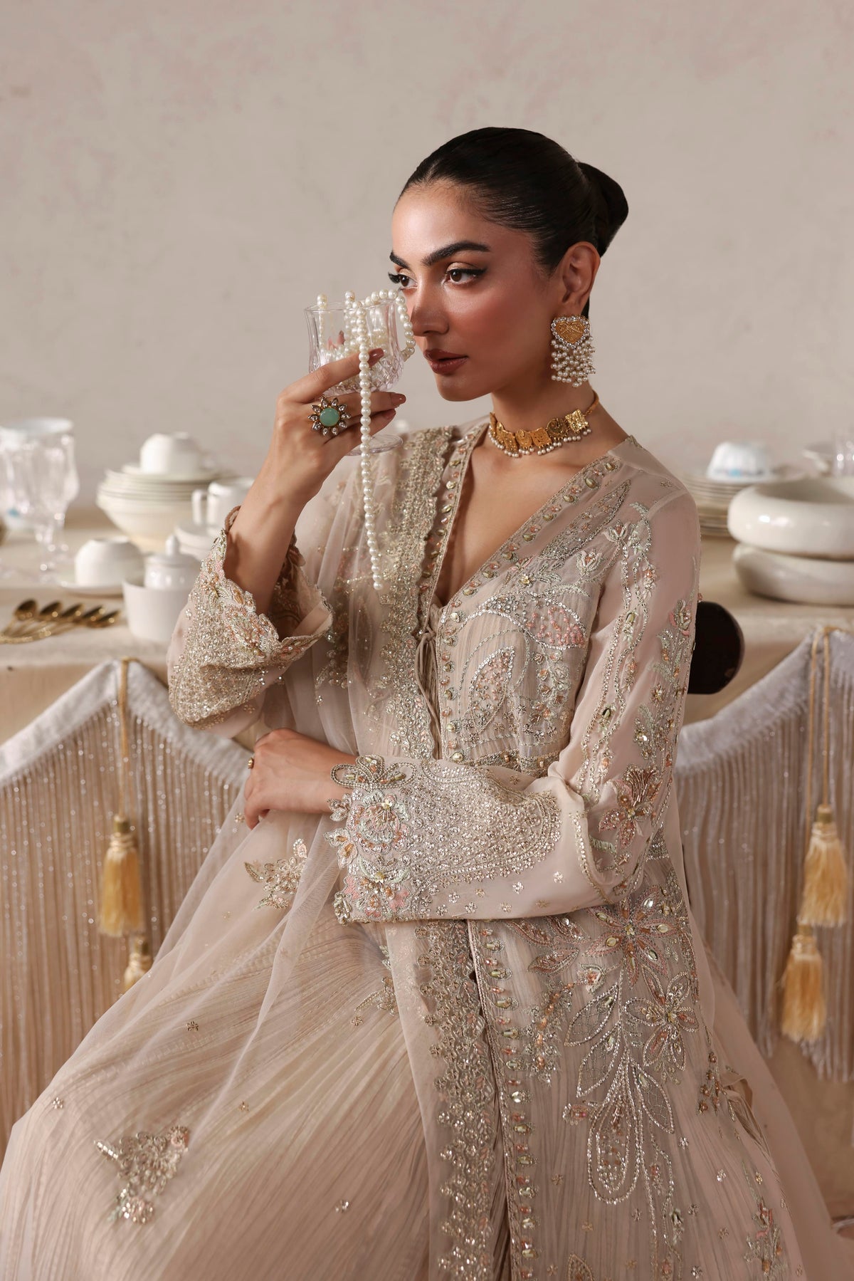 Akbar Aslam Marceline back view with organza back border