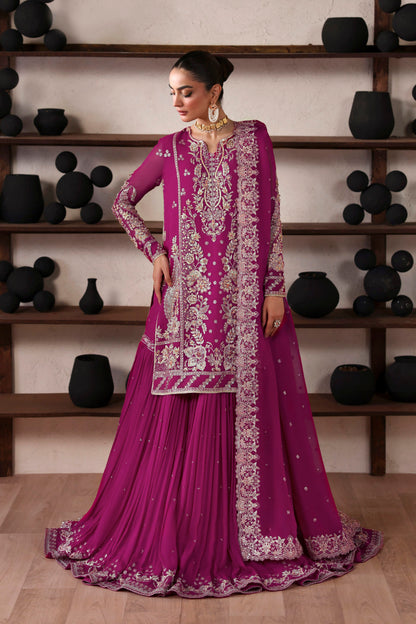 Akbar Aslam Rosalie embellished chiffon panels detail