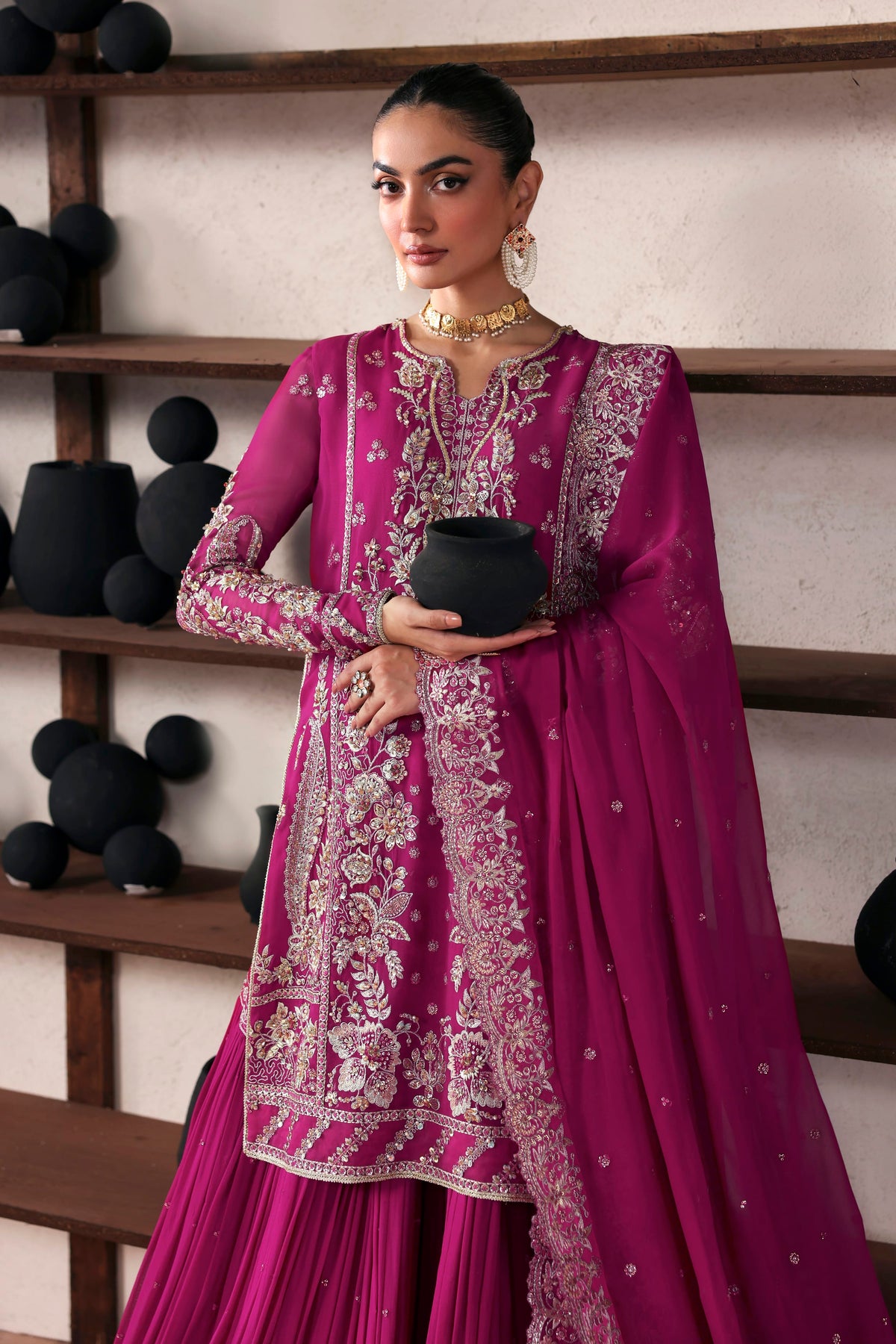 Rosalie by Akbar Aslam – Pakistani wedding guest gharara outfit