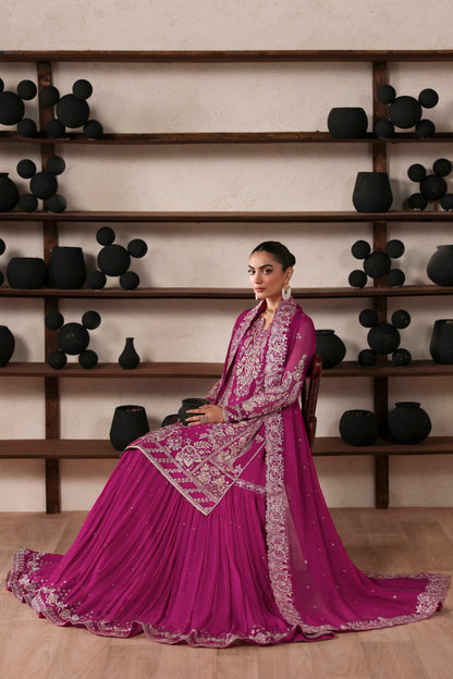 Akbar Aslam Rosalie back view with organza back border