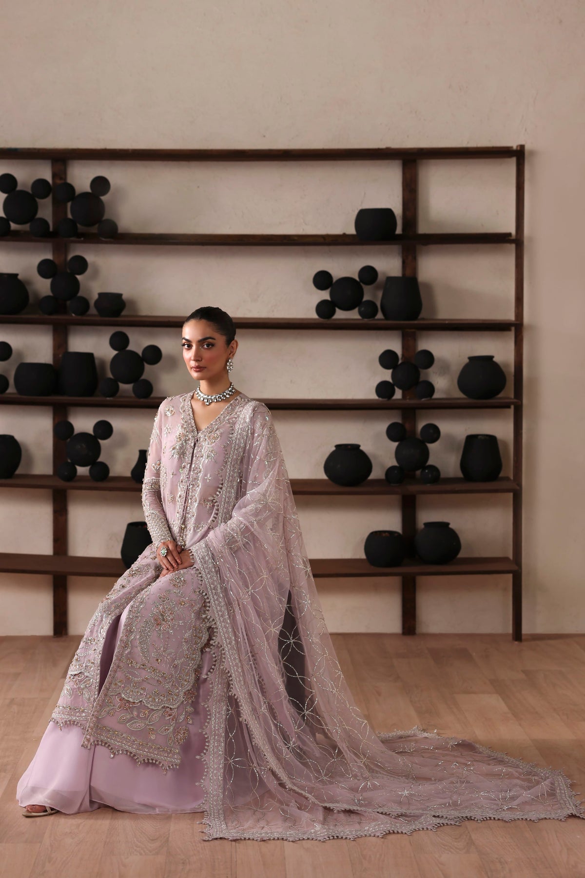 Akbar Aslam Camille back view with organza back border