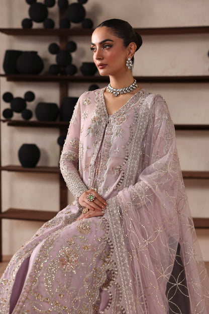Akbar Aslam Camille embroidered net dupatta with organza border