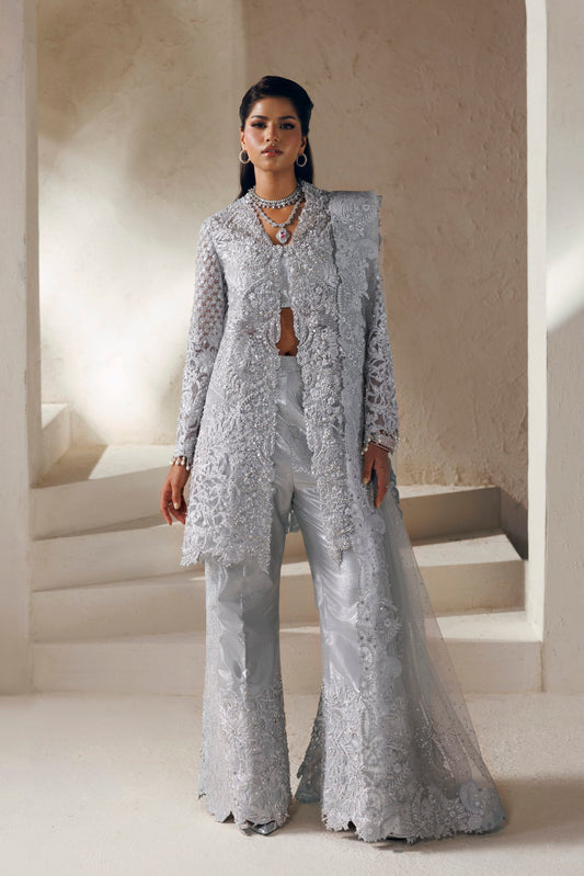 Akbar Aslam Desiree open-front organza Pakistani luxury formal