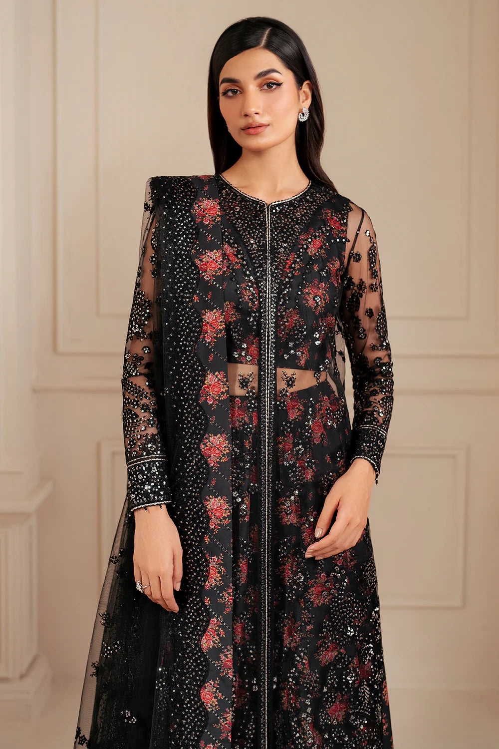 Shop JAZMIN Formals EMBROIDERED NET UN-4021 at Raz Ruya! Huge discounts on luxury Pakistani designer wear. Fast delivery to UK, USA & Canada. End-of-Year & New Year Sale!