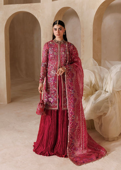 Sardinia Rosannia magenta organza bridal dress – Brides Edit'26