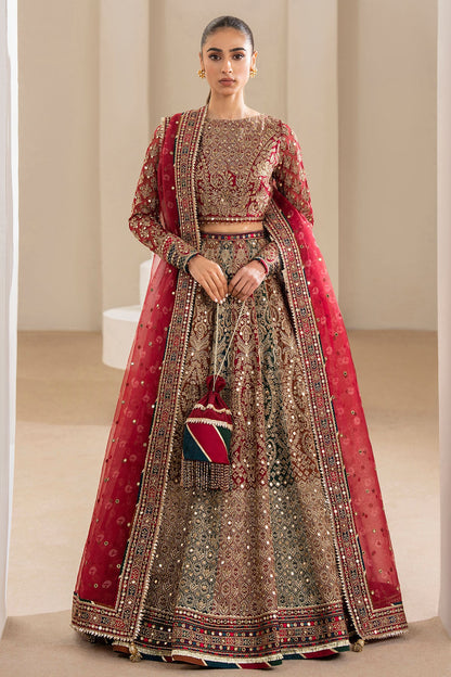 Jazmin WF'24-02 chiffon wedding formal with printed organza dupatta