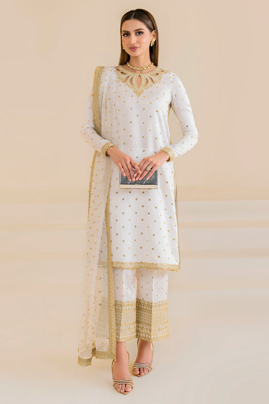 EMBROIDERED RAW SILK UR-7020