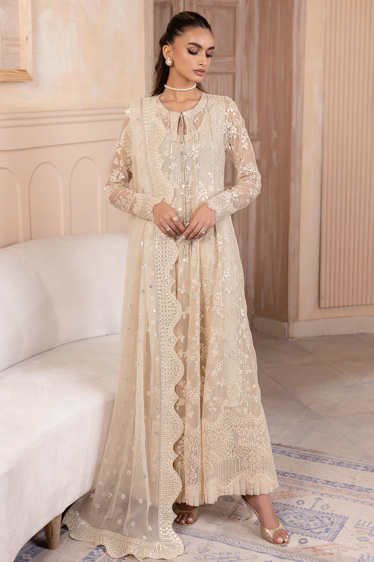 EMBROIDERED CHIFFON UC-3044