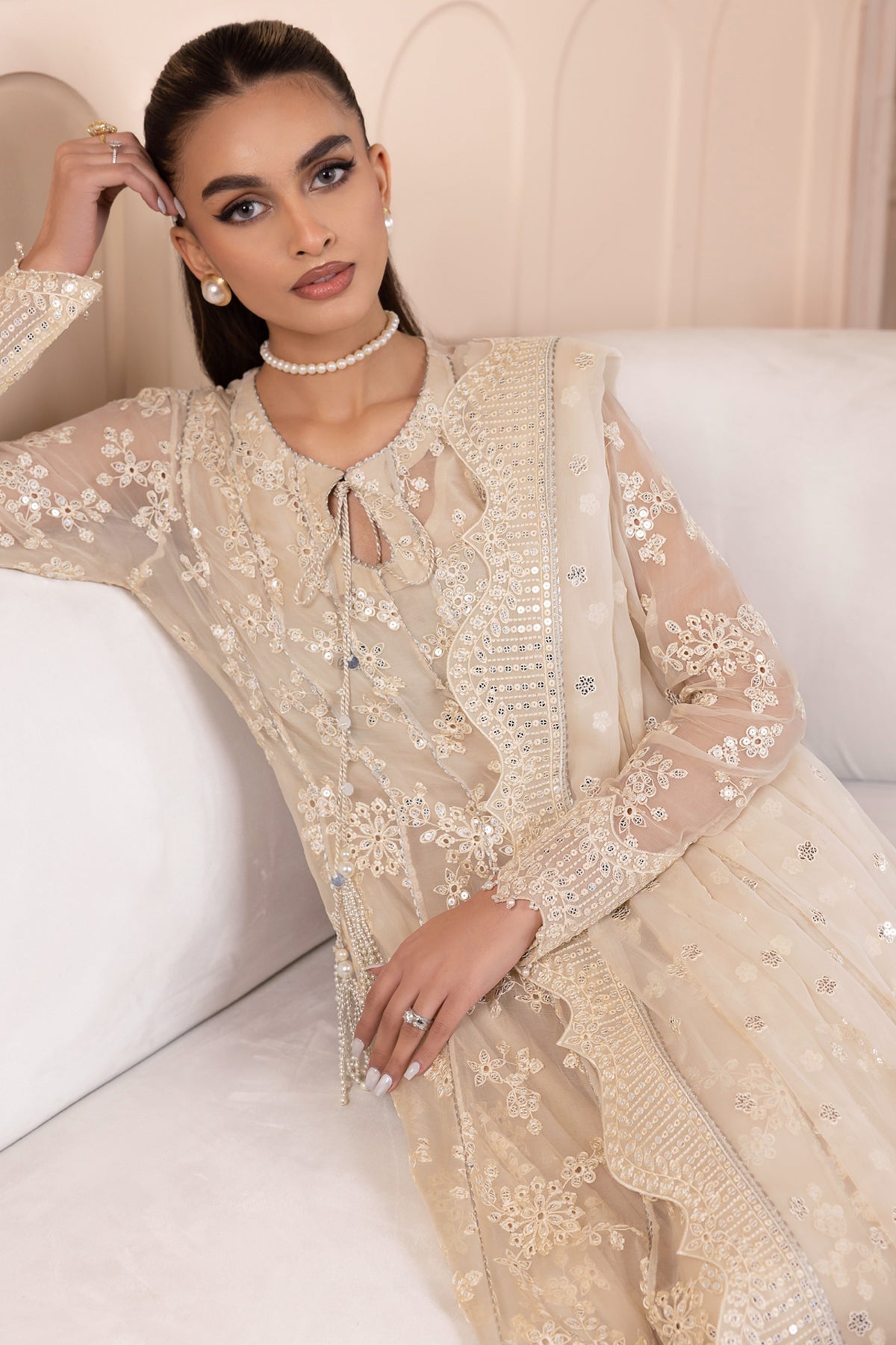 EMBROIDERED CHIFFON UC-3044