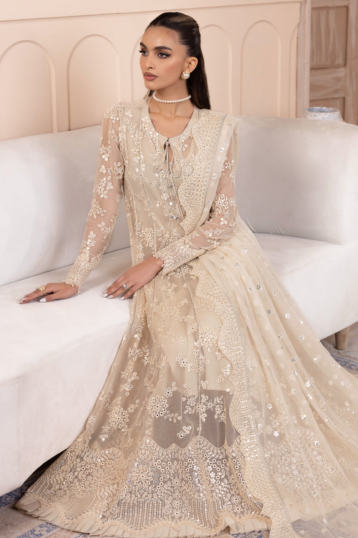 EMBROIDERED CHIFFON UC-3044