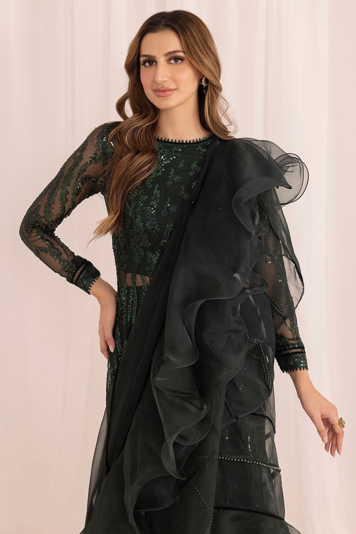 EMBROIDERED CHIFFON UC-3023