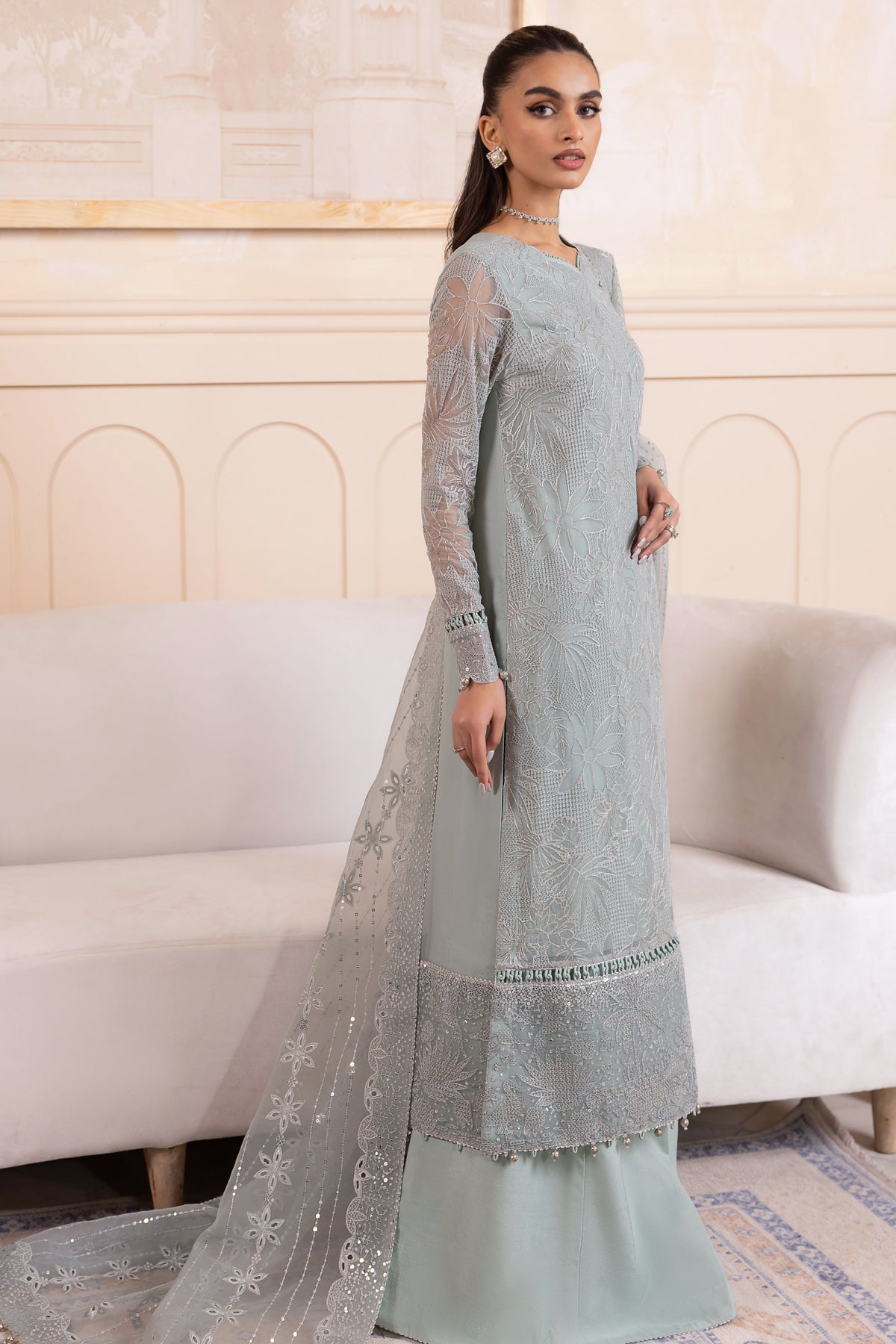 EMBROIDERED CHIFFON UC-3043