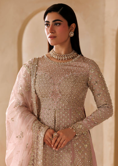Sardinia Elara with embroidered net dupatta and raw silk lehenga