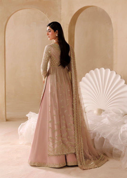 Elara by Sardinia – handwork embroidered light pink silk shirt