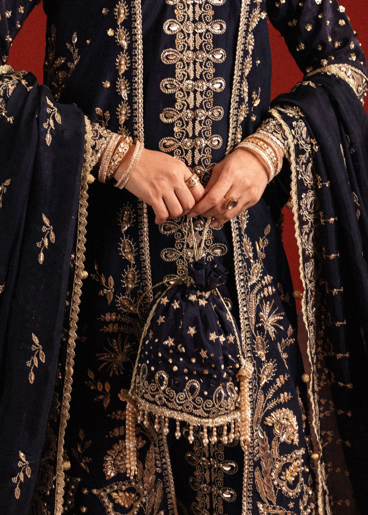Sardinia Regal Navy tassel silk formal – view 8