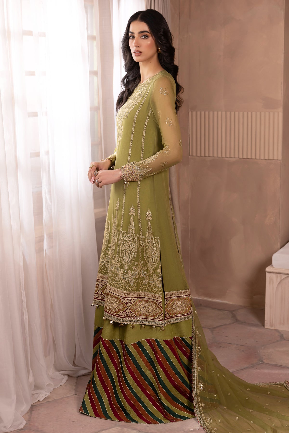 EMBROIDERED CHIFFON UC-3041