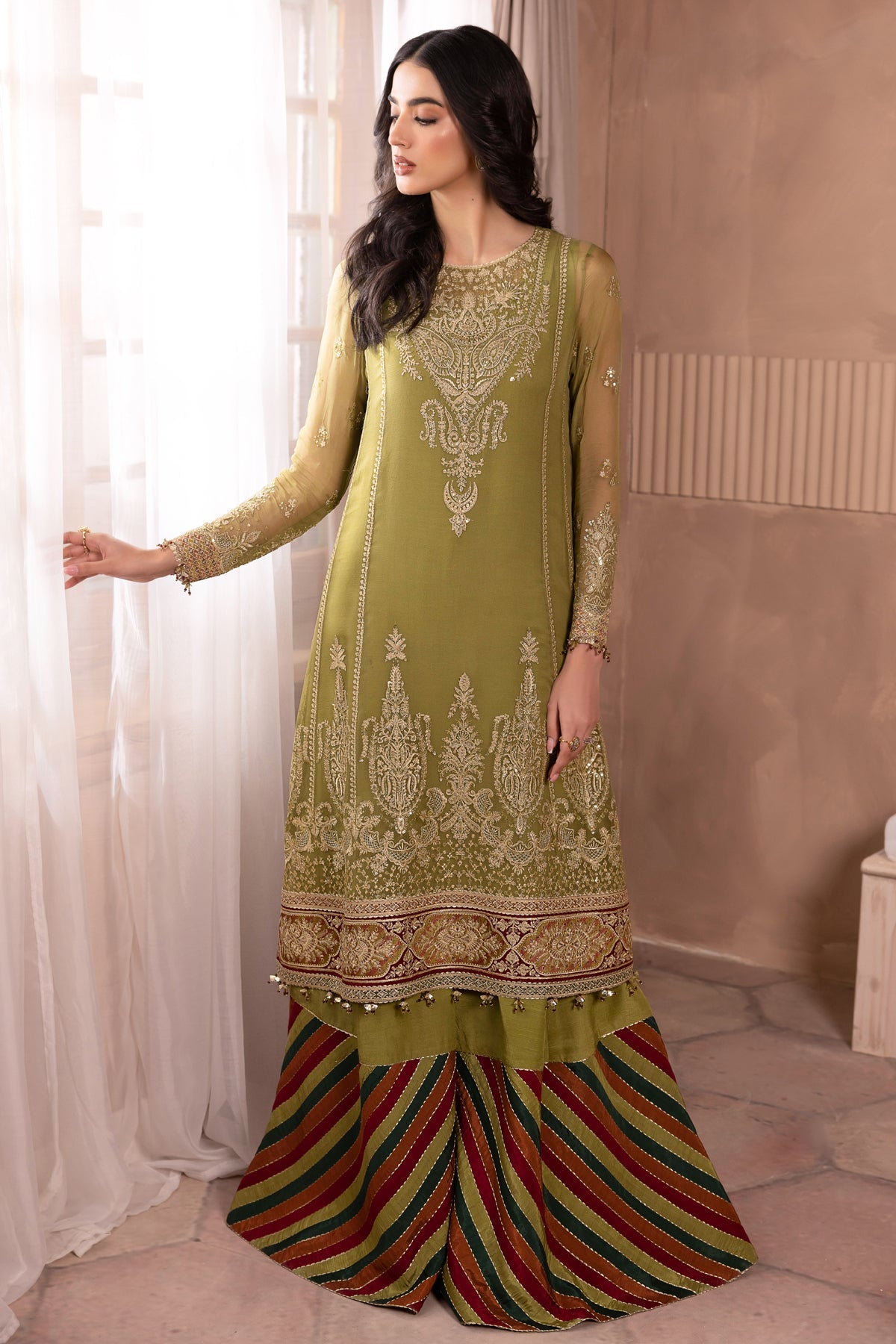 EMBROIDERED CHIFFON UC-3041