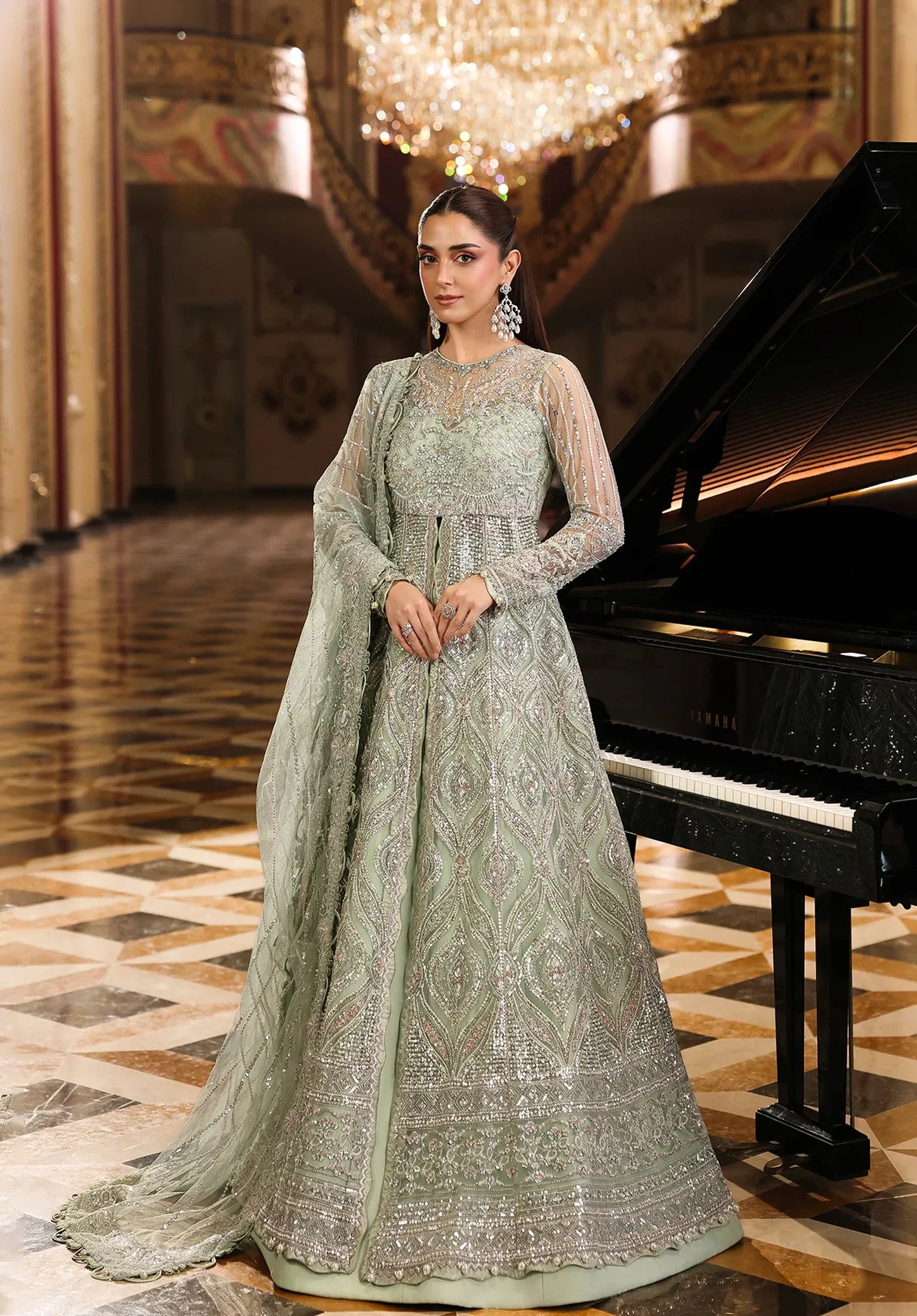 Elaf Stardom Diana – Hand Embellished 3Pc Poly Net SetDiana by Elaf Stardom ’25 features hand-embroidered poly-net panels, elegant dupatta, and raw silk inner — perfect for festive occasions and timeless sophistication.