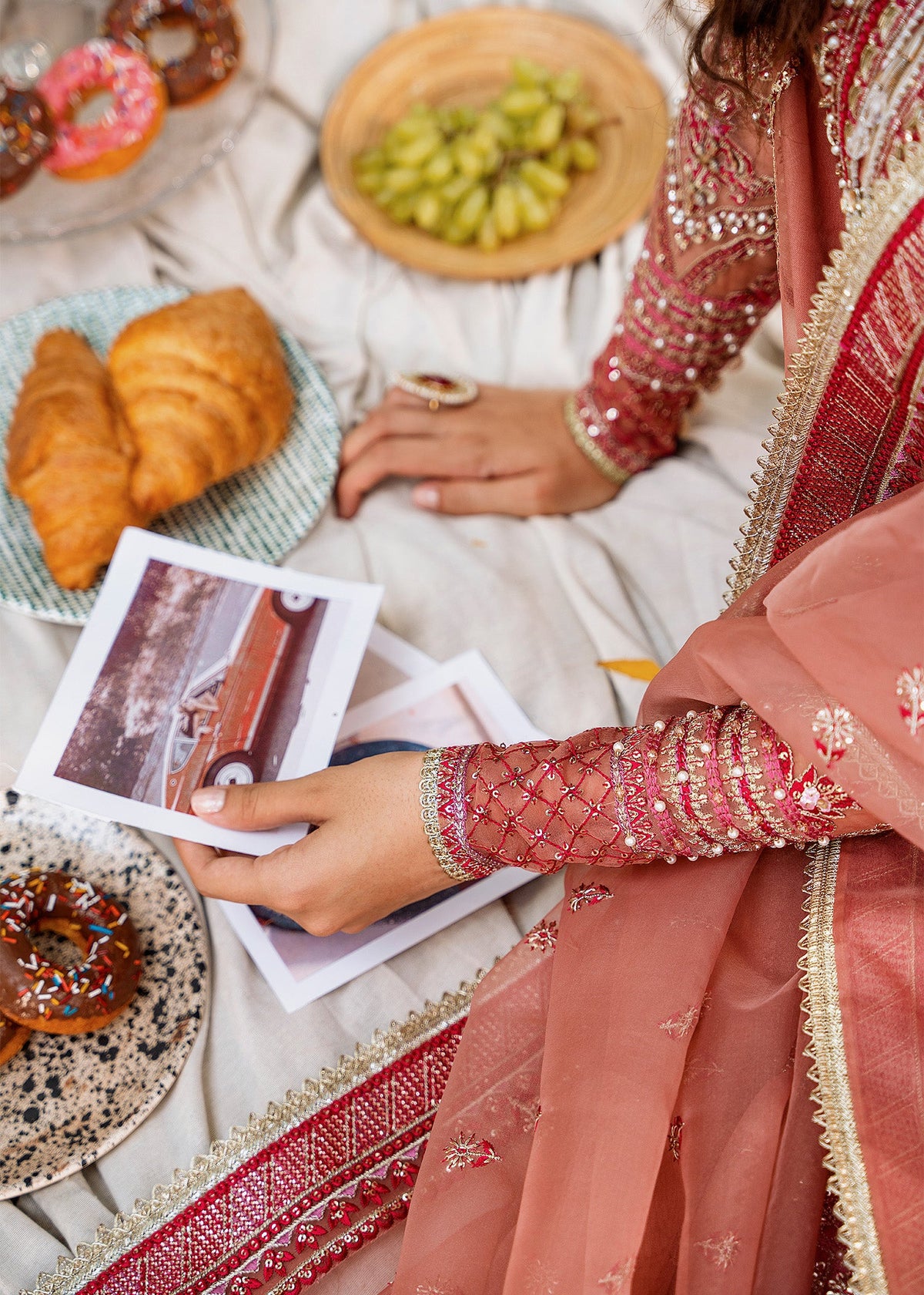 Akbar Aslam Mehrbano hand-embellished sleeves detail