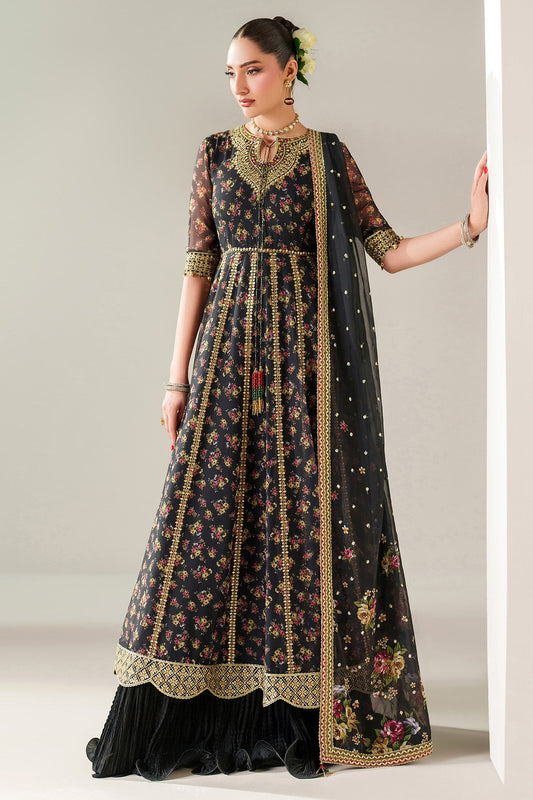 Jazmin UC-3091 embroidered printed chiffon Pakistani formal suit