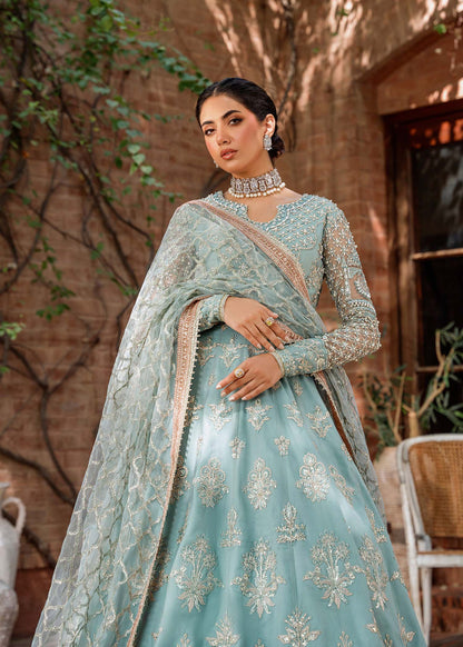 Akbar Aslam Jabeen Pakistani net formal with dupatta
